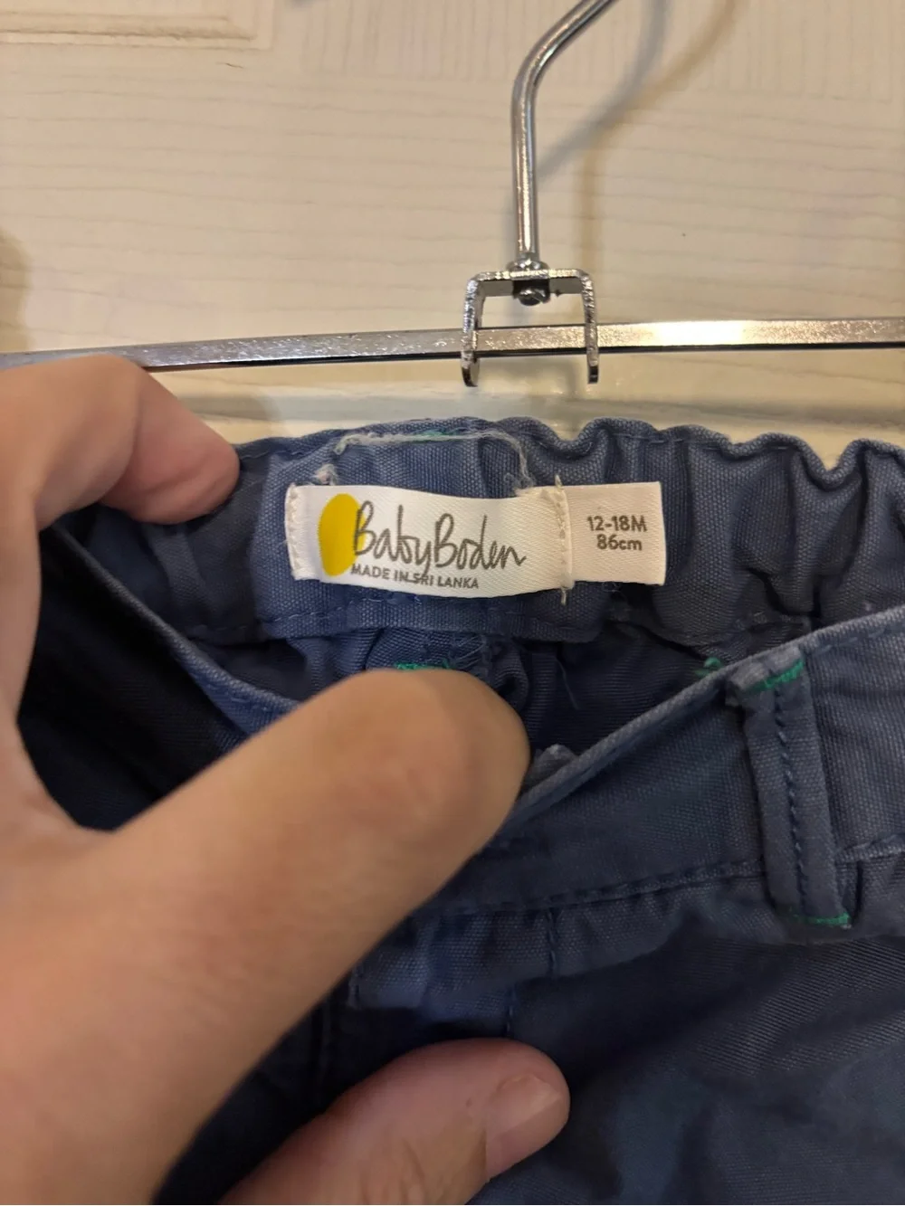 Baby Boden Slate Blue Cotton Shorts